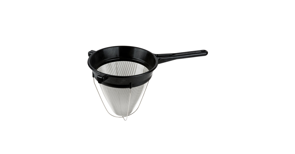  Matfer Bourgeat Professional Bouillon Strainer/Chinois with  Exoglass Handle and Fine Steel Mesh Sieve: Food Strainers: Home & Kitchen