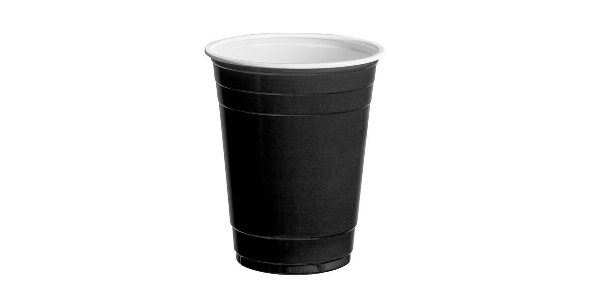 Choice 16 oz. Black Plastic Cup - 1,000/Case
