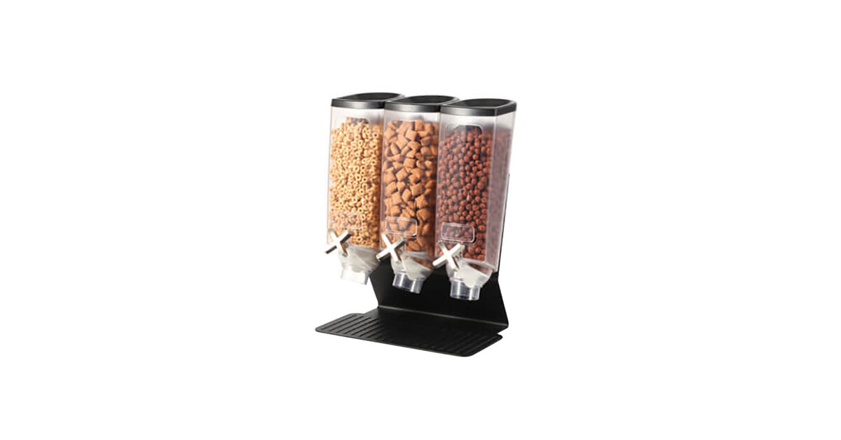 Rosseto EZ50399 EZ-PRO Black Steel Stand 3.8 Liter Triple Canister