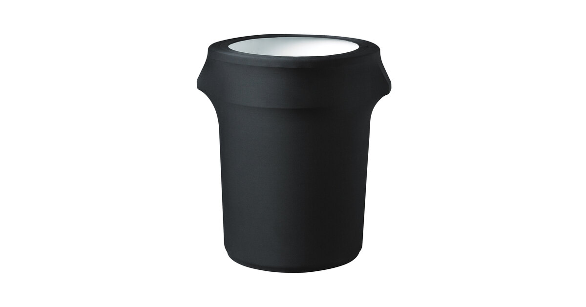 Snap Drape CN420WC44014 Contour Cover 44 Gallon Black Spandex