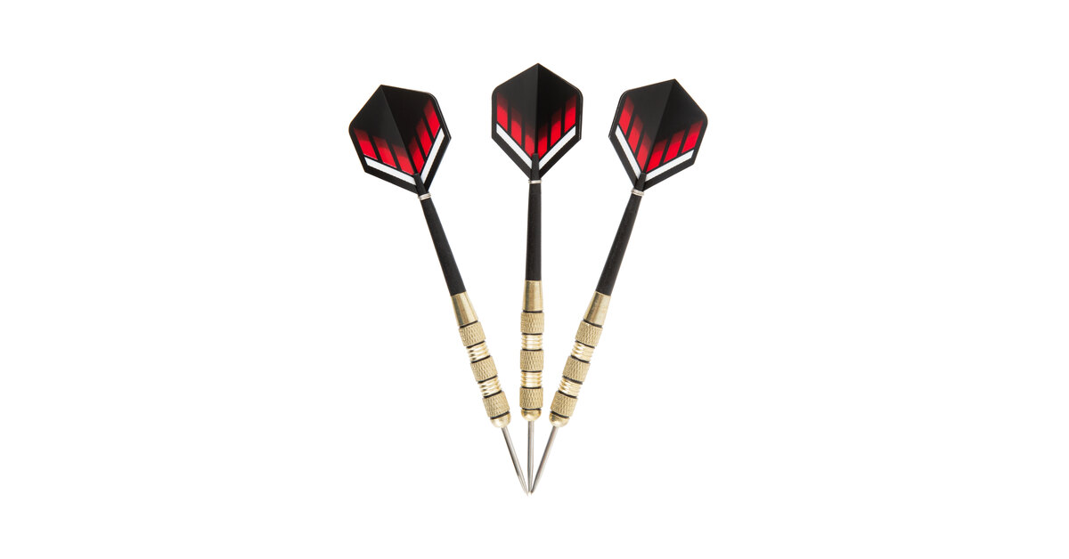 Unicorn D71807 Red, White, and Black Steel Tip Darts - 3/Pack