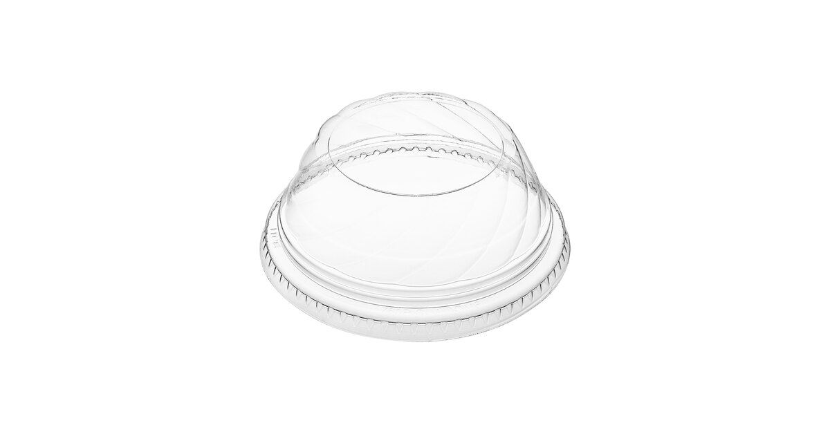 Yocup Company: YOCUP 12 oz Clear Plastic Dome Lid With No Hole For Cold/Hot  Paper Food Containers - 1000/Case