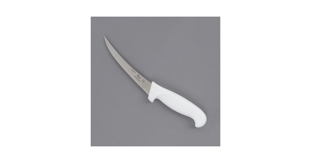 6 - 15cm -- Boning Knife - Narrow Curved - 2/720/15/130LM - Full Tang -  Tattooed Butcher Boning Knife