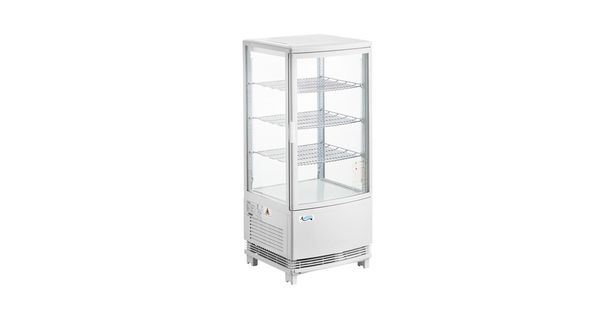 Avantco GSM-3-HC White Glass Sided Countertop Display Refrigerator