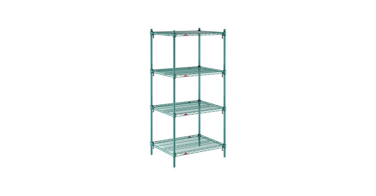 Metro A526K3 Super Adjustable Metroseal Green 4-Shelf Wire