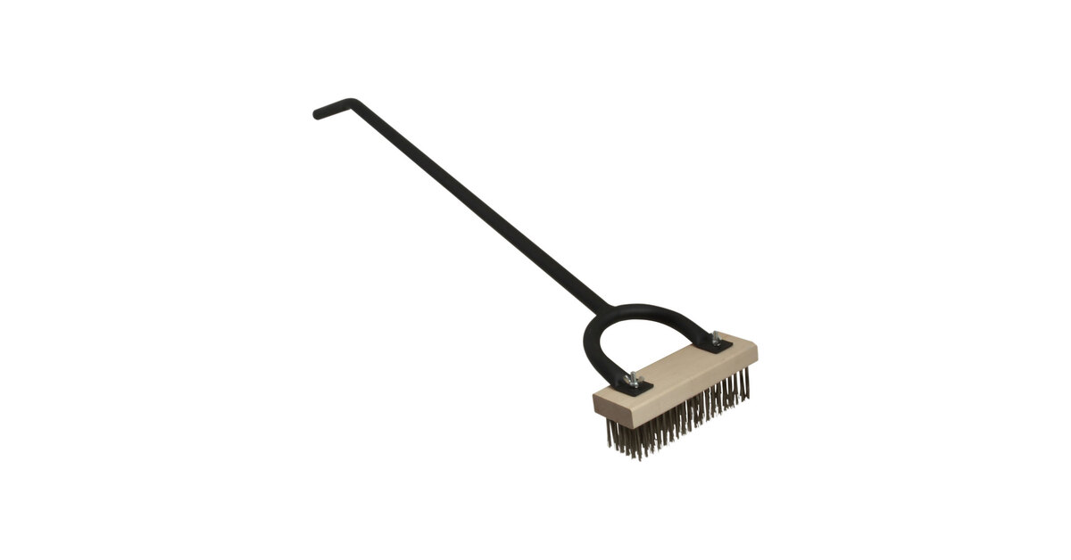 Choice 24 Double Head Steel Bristle Grill / Charbroiler Brush with Coarse  Scraping and Medium Brush Bristles