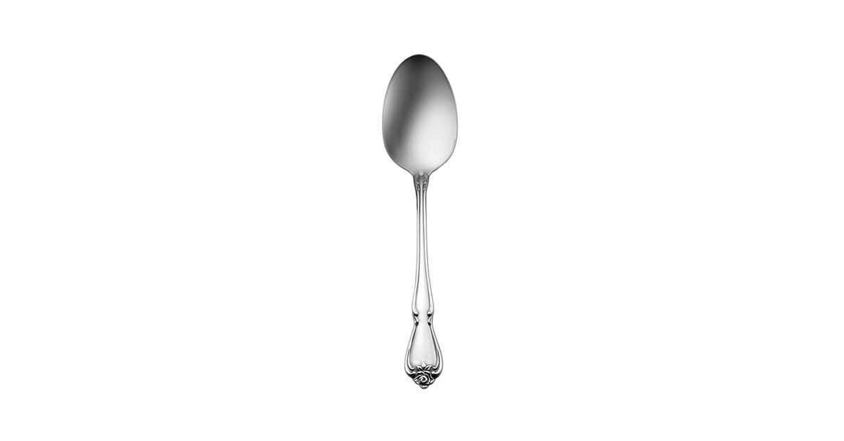 Oneida Chateau 8 1/4 18/8 Stainless Steel Extra Heavy Weight Tablespoon/Serving Spoon 