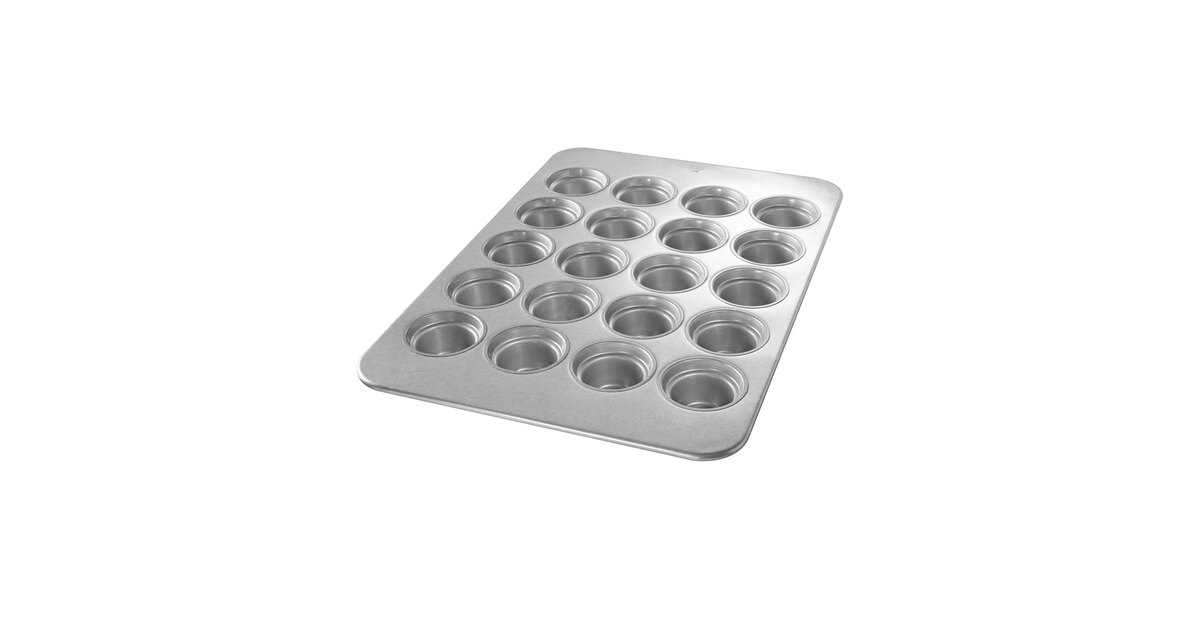 20 Cup Silver Glazed Aluminized Steel Jumbo Muffin/Cupcake Pan 17 7/8" x 25 7/8" 