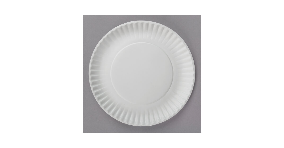 Dixie Uncoated Unprinted 9 inch Paper Plates White -- 1000 per case.