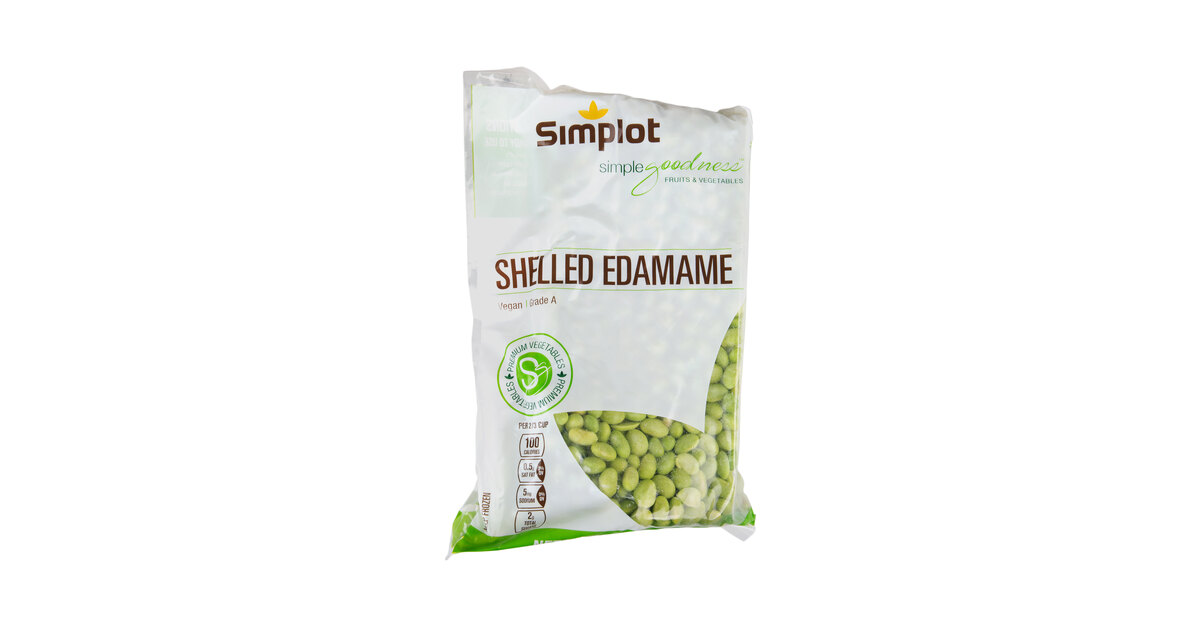Bulk Edamame: Simplot 2.5 lb. Bag of Shelled Soy Edamame (6/Case)