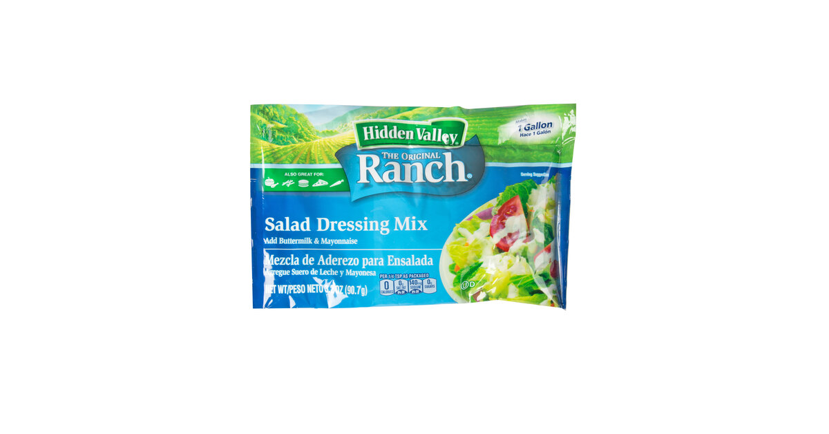Hidden Valley 3.2 oz. Ranch Salad Dressing Mix - 18/Case
