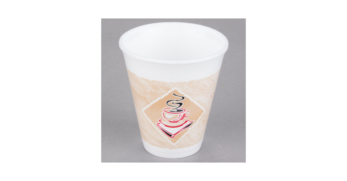 Dart Cafe G Design Foam Cups 16 Oz BrownGreenWhite Box Of 1000 - Office  Depot