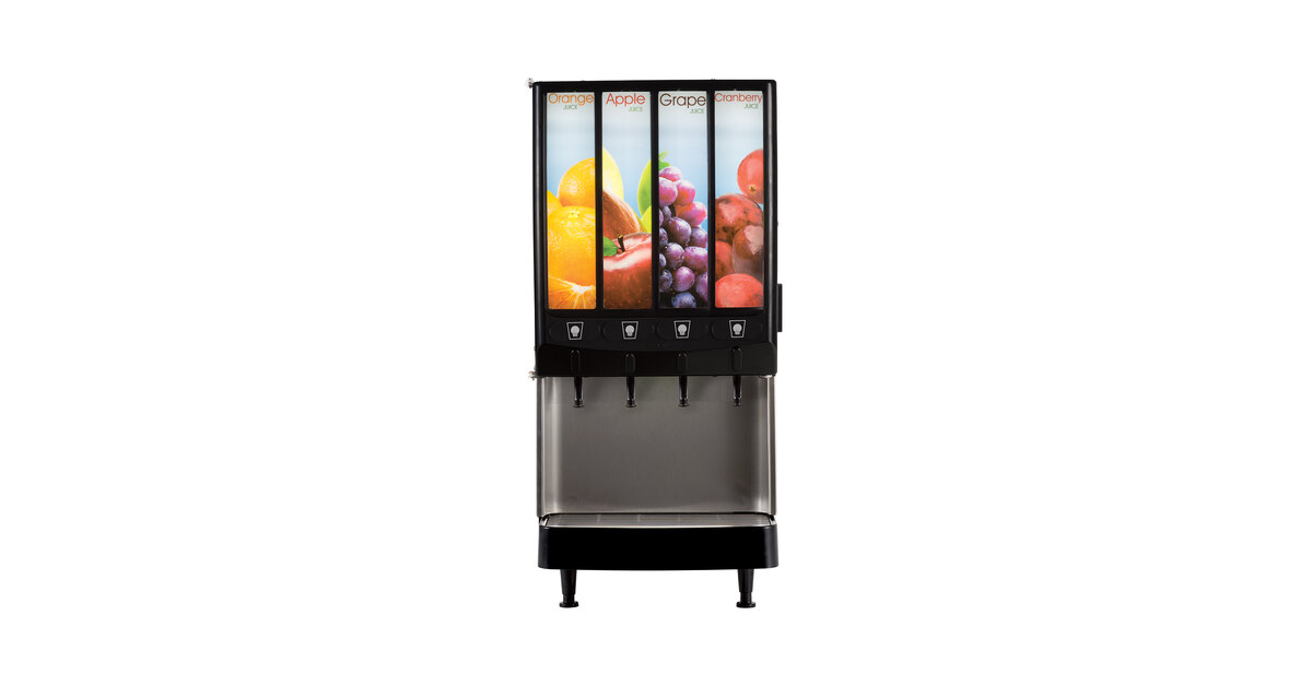 Bunn 37300.0016 JDF-4S 4 Flavor Cold Beverage Iced Coffee Dispenser with  Cold Water Tap - 120V