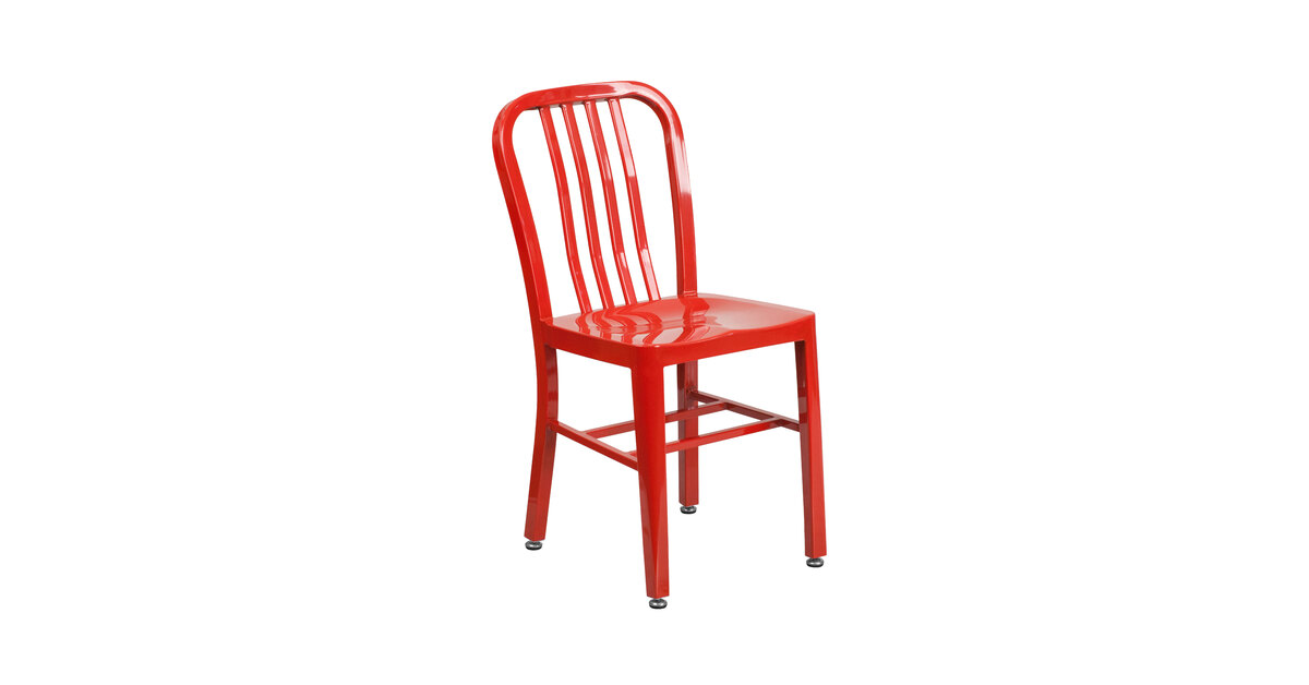 Flash Furniture CH-61200-18-RED-GG Red Metal Indoor / Outdoor