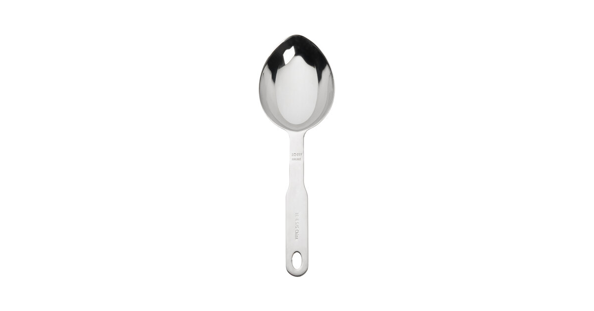 Stainless Steel Oval Measuring Scoop 1/2 cup