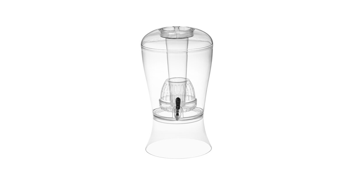 Acrylic Drink Dispenser w/ Ice Core Fruit Infuser Gallon