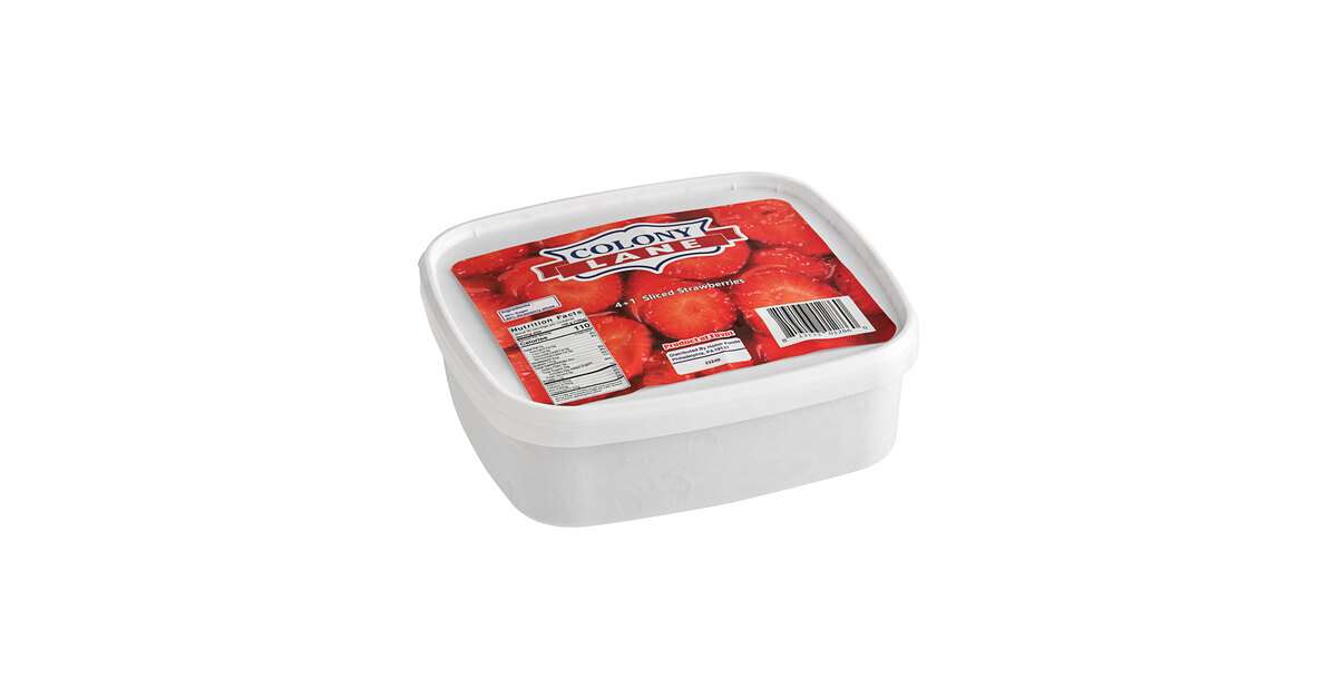 6.5 lb. 4+1 Sliced Strawberries - 6/Case