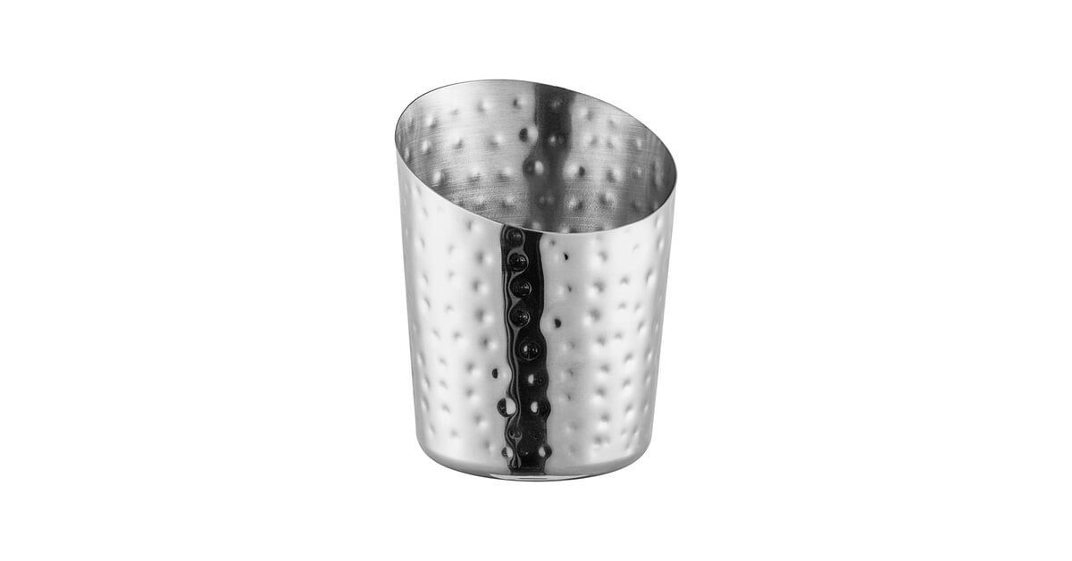 Acopa 12 oz. Hammered Stainless Steel Appetizer / French Fry