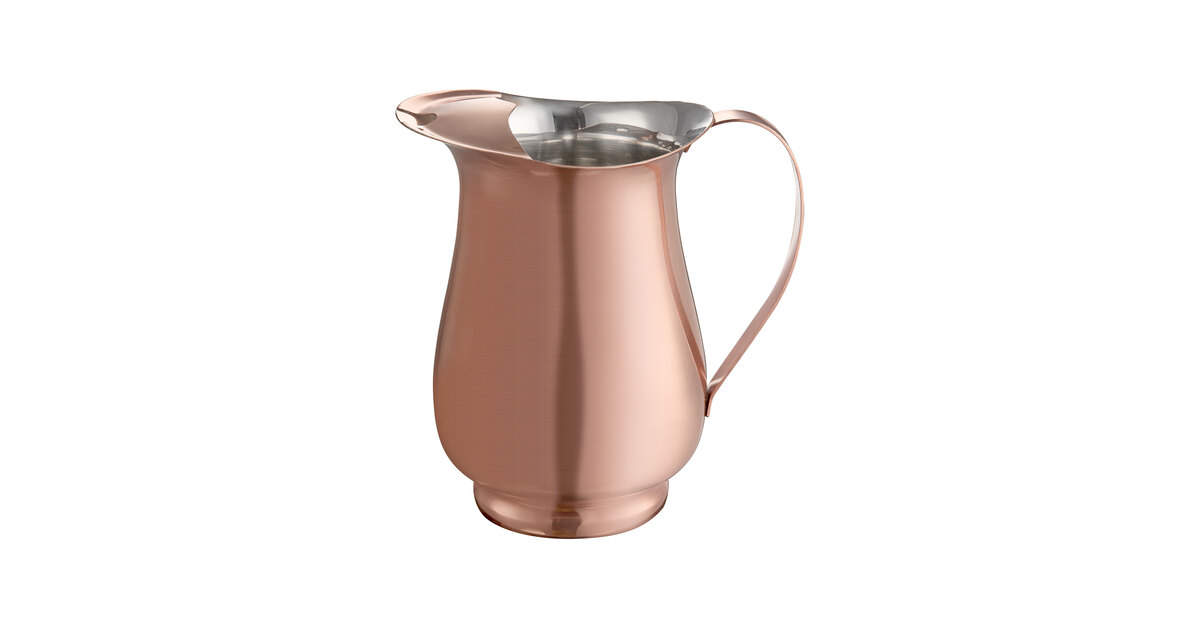 Acopa 64 oz. Satin Copper Stainless Steel Slender Bell Pitcher
