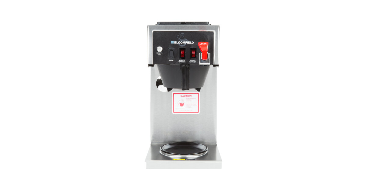 Bloomfield 8572D3F-120V Auto Coffee Maker - 3 Warmer w/ Hot Water - Globe  Equipment Company