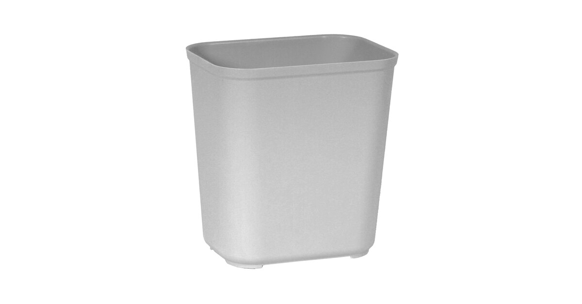 Rubbermaid Commercial Products 3.5 Gal. Gray Plastic Rectangular