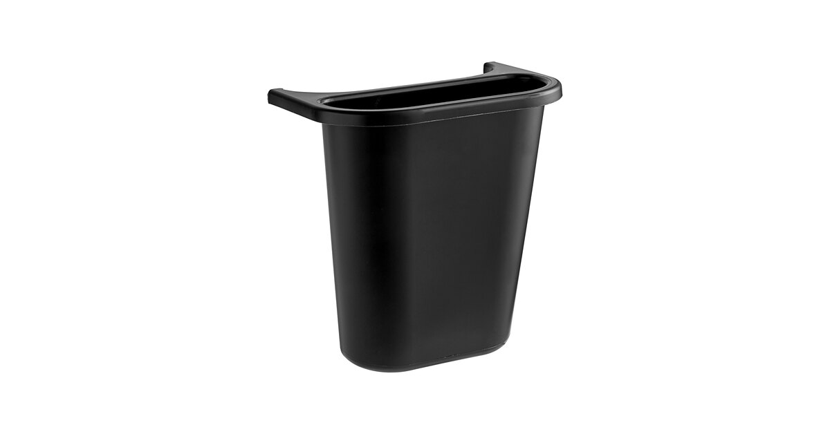 Rubbermaid® FG295073BLA 5 Qt. / 1.25 Gallon Black Oval Wastebasket