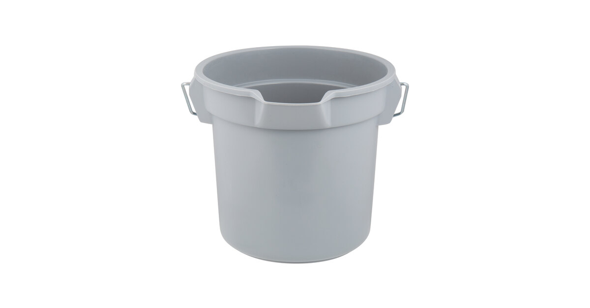 Rubbermaid® Utility Bucket with Spout - 14 Quart, Gray H-2864GR - Uline