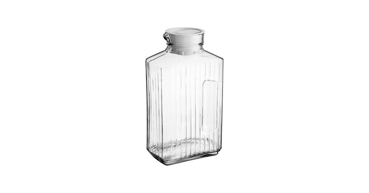 Anchor Hocking 93221AHG17 Bistro 64 oz. Glass Pitcher with Stopper
