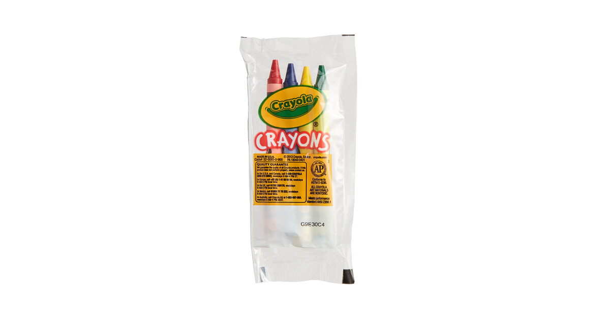 Crayola 4-Pack Cello Crayons in Bulk (360 Packs of 4 Each = 1,440 Crayons in Bulk/Case) - 52-0083 Wholesale