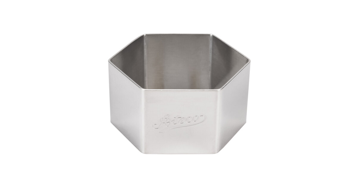 Ateco 4901 3 x 1 3/4 Stainless Steel Round Cake / Food Ring Mold