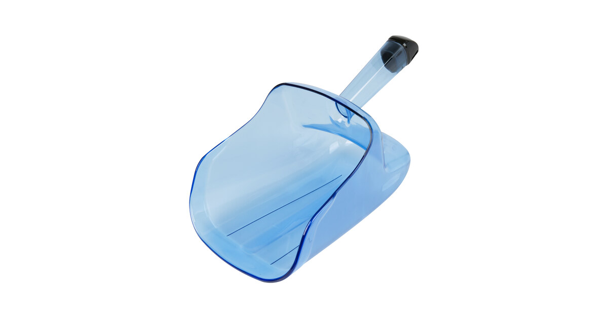Ergosafe Ice Scoop with Hand Guard with Holder Blue