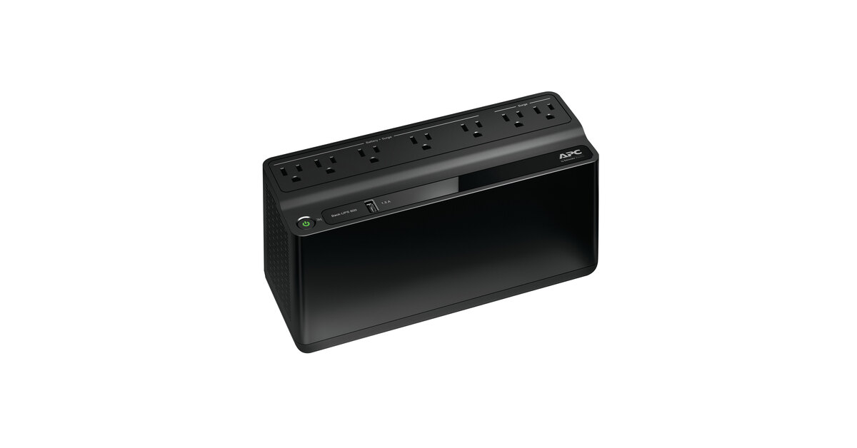 APC BE600M1 Back-UPS 330 Watt 7 Outlet UPS System, 490 Joules