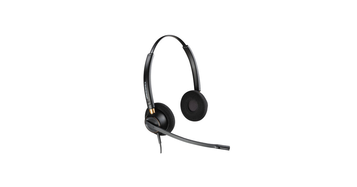 Plantronics HW520 EncorePro Black Binaural Over-the-Head Wideband