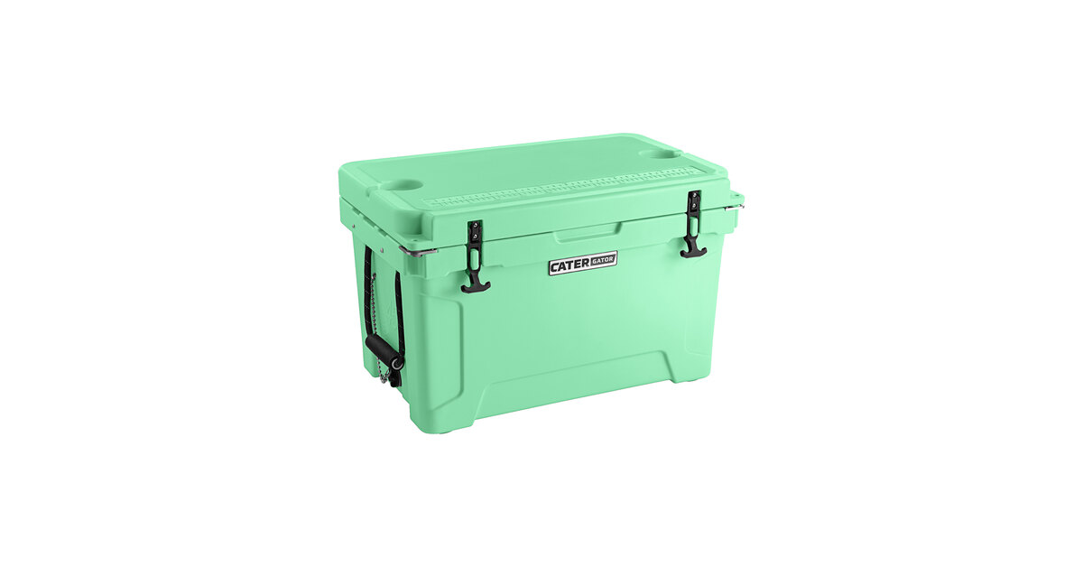 CaterGator CG45SF Seafoam 45 Qt. Rotomolded Outdoor Cooler / Ice Chest