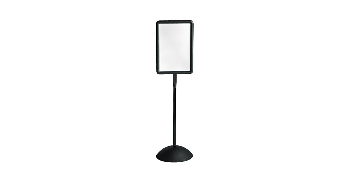 Safco Products Write Way Rectangle Message Sign 4117BL Magnetic Dual-Sided Dry Erase Board Indoor and Outdoor Use Black 