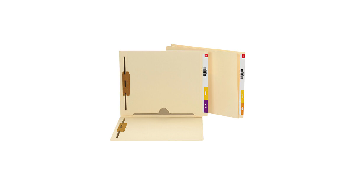 Smead End Tab Fastener File Folders – 2 Fasteners & Full Pocket, Letter Size, Manila, 50 Per Box