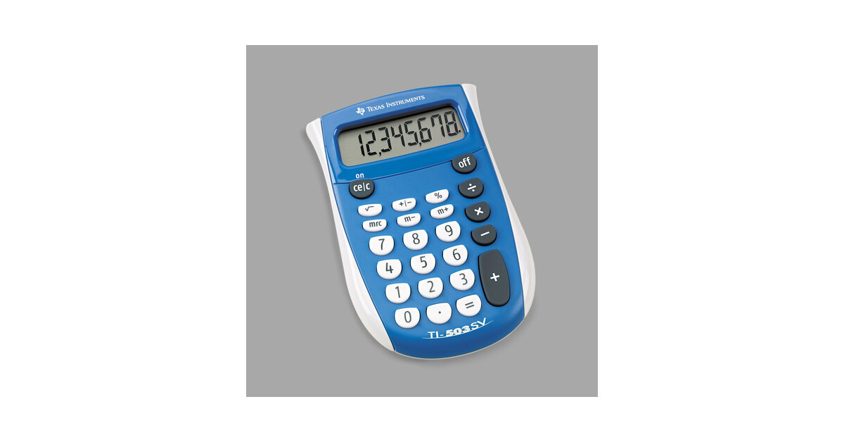 8-Digit LCD TI-1706SV Handheld Pocket Calculator 