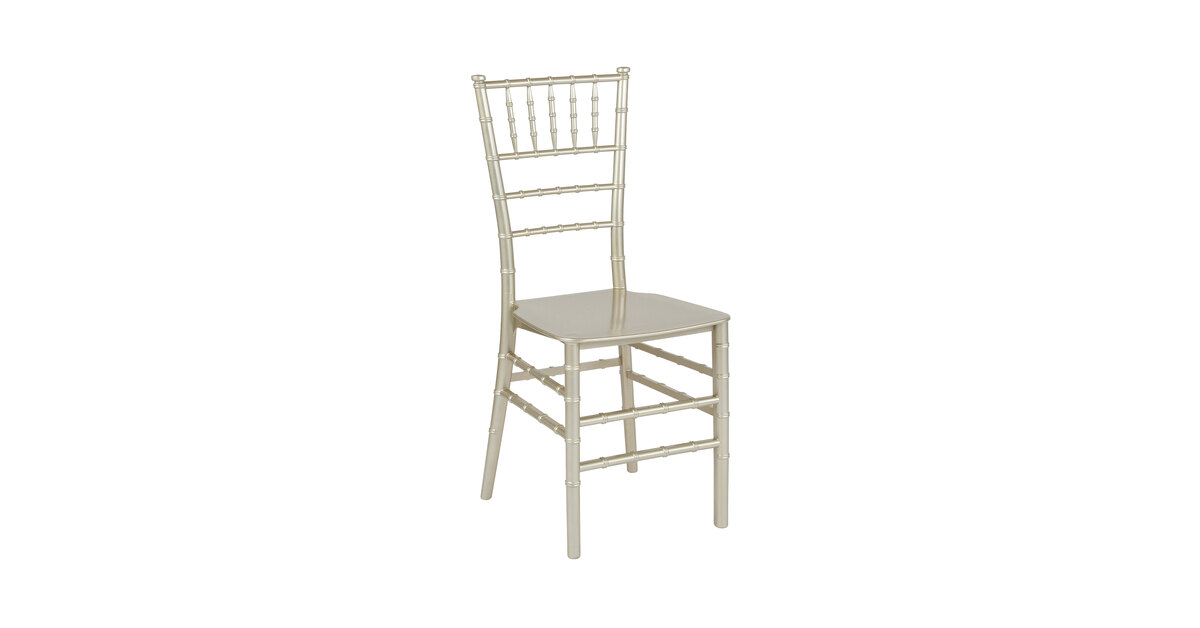 Flash Furniture Hercules Series Champagne Resin Chiavari Outdoor