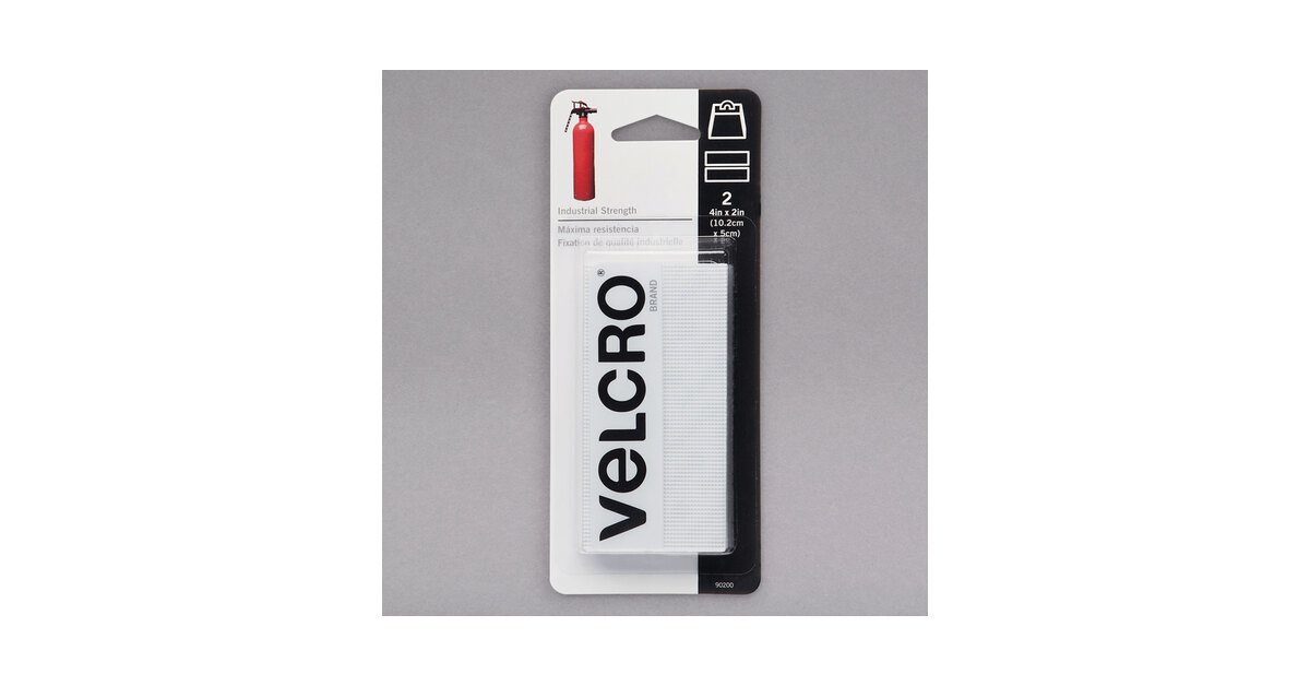 Velcro® 90200 Industrial Strength 4 x 2 Hook and Loop White