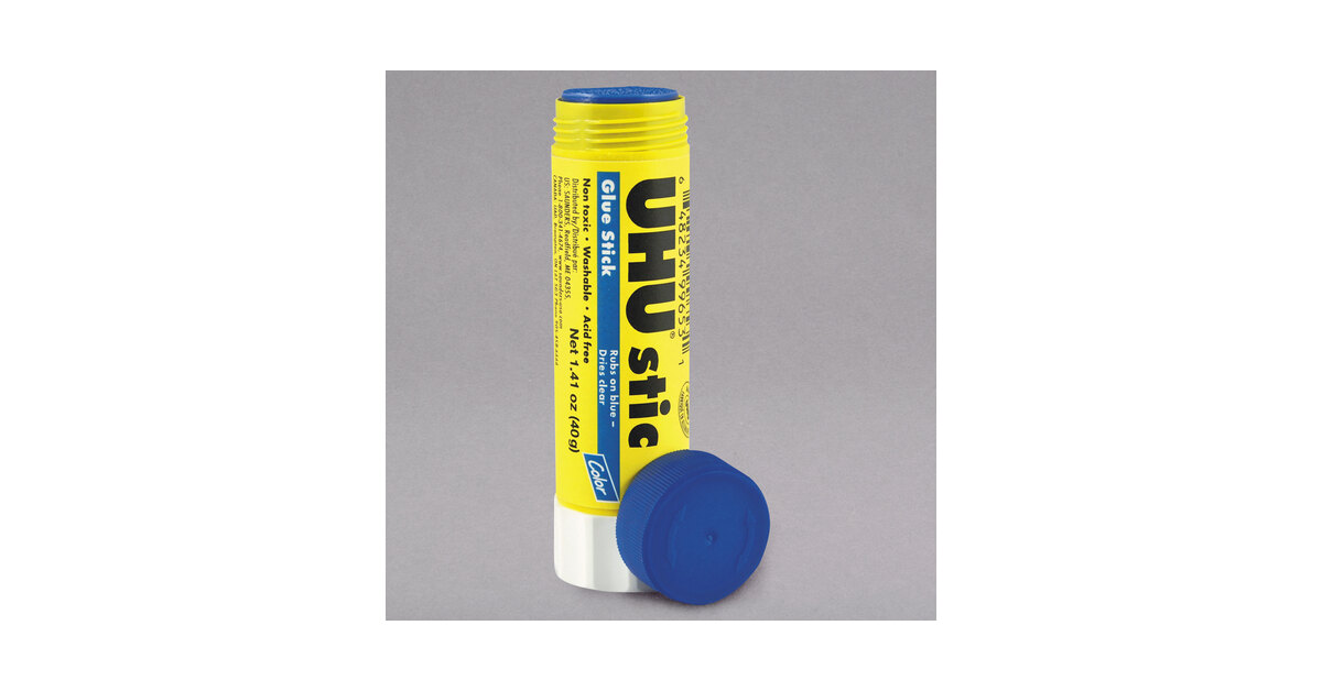 UHU Stic Glue Sticks, Clear - 1.41 oz. Jumbo Size - 648234996555