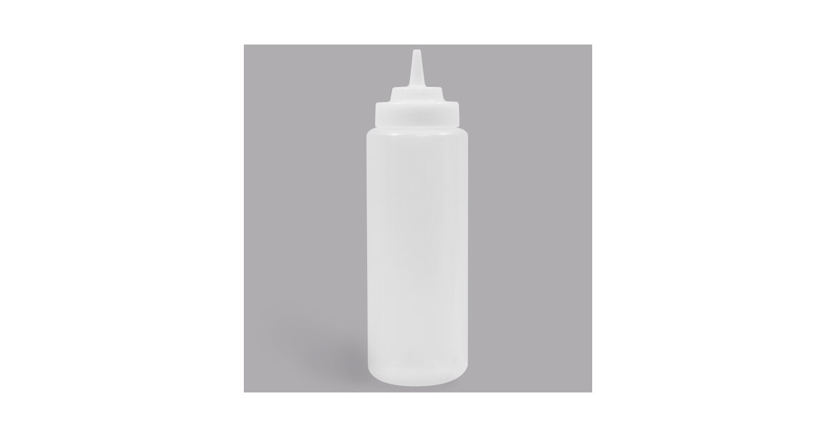 TableCraft 23363C 32 oz. Clear WideMouth™ and Wide Tip Top Squeeze