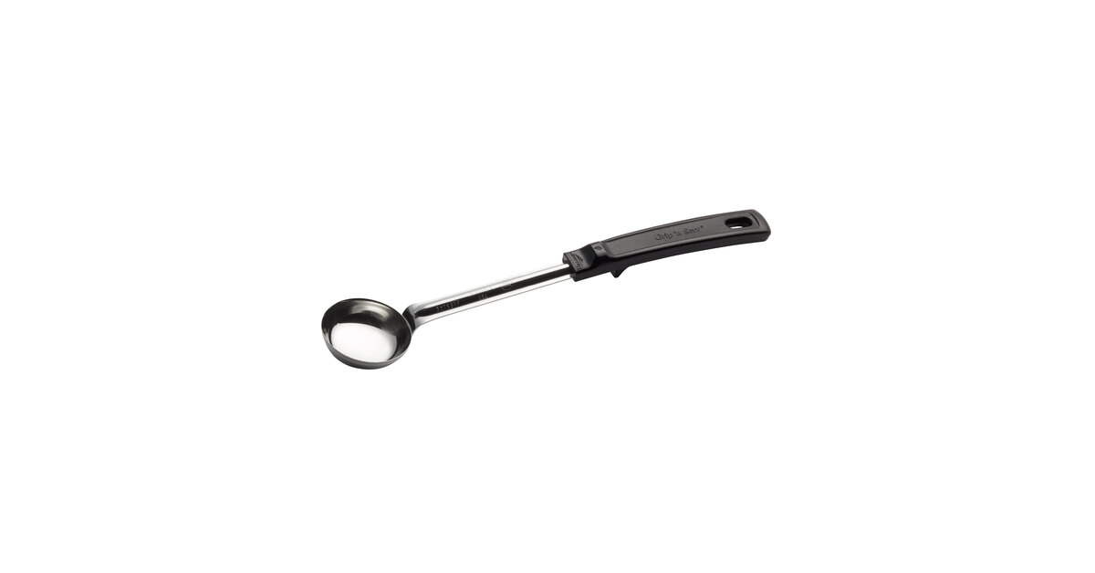 Vollrath 61147 1 oz. Black Solid Round Stainless Steel Spoodle