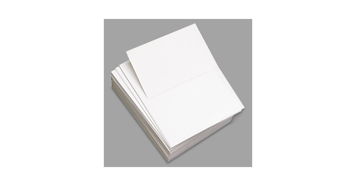 Domtar 8823 8 1/2 x 11 White Pack of 5 1/2 Perforated Custom Cut-Sheet Copy  Paper - 2500 Sheets