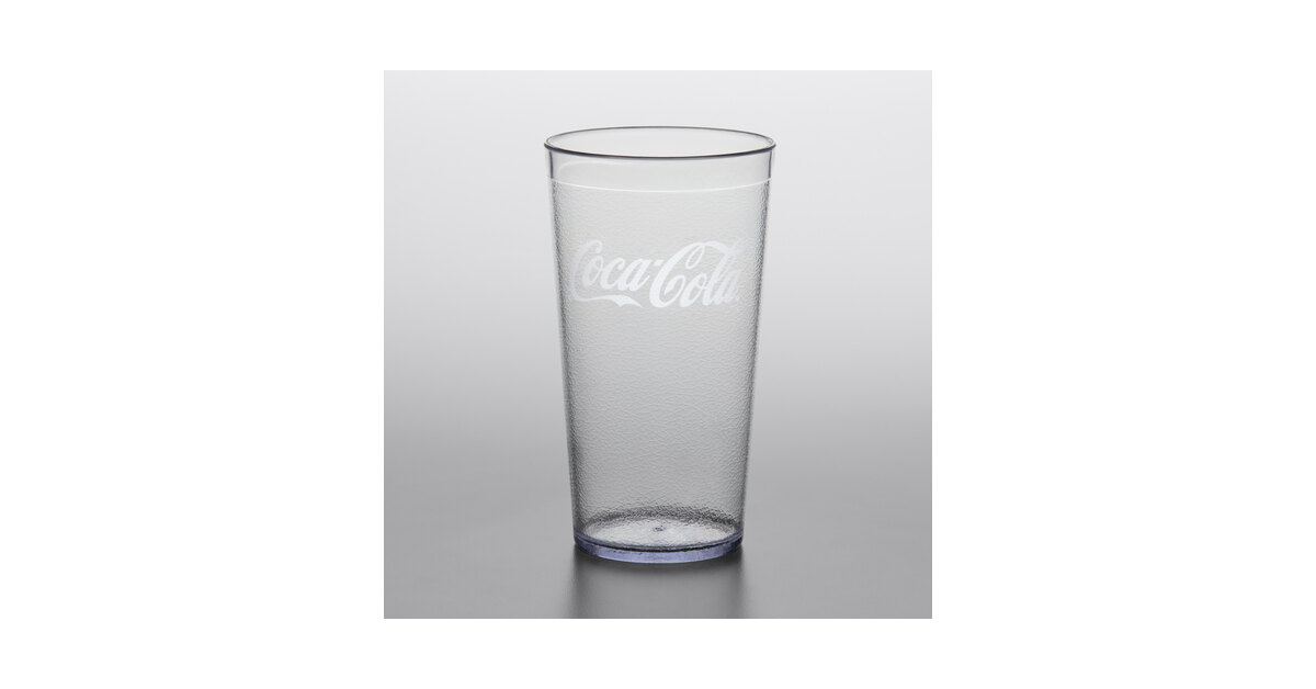 G.E.T. 6624CC-C 24 oz. Clear Plastic Coca-Cola Drink Tumbler 