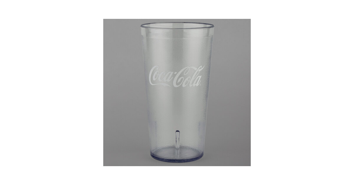 GET 7720-CC Bell 20 oz. Clear Coca-Cola® SAN Plastic Pebbled