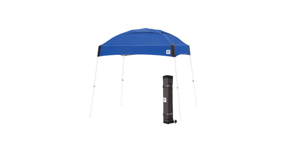E-Z Up DM3WH10RB Dome 10' x 10' Royal Blue Canopy with White Frame