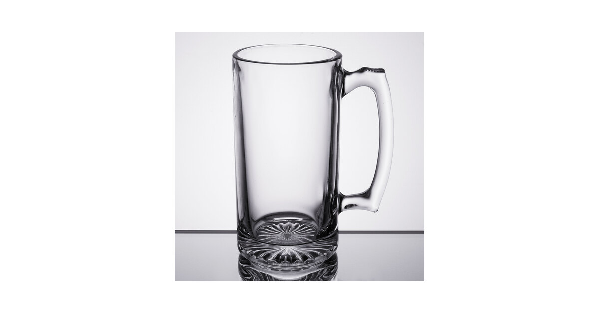 EXTRA Large Glass Mug Beer Handled 32 ounce 8 inches tall 4 inch rim