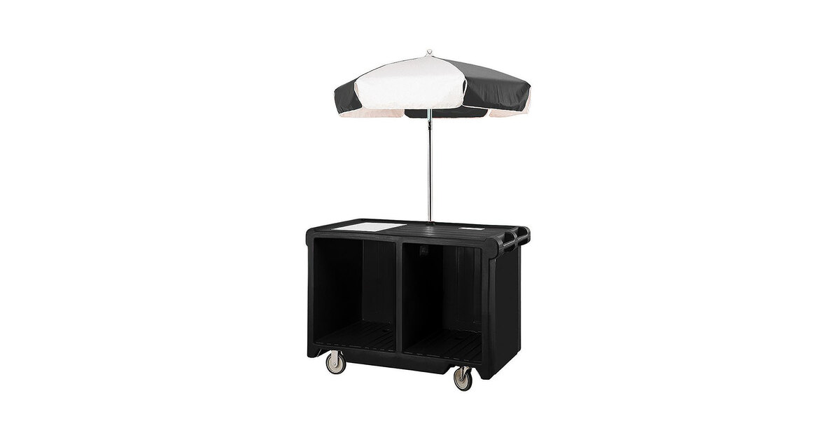 Cambro CVC55110 Camcruiser Black Customizable Vending Cart with