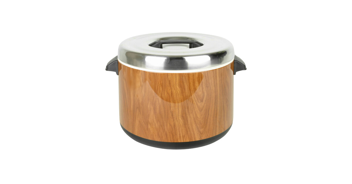 Thunder Group SEJ71000 40 Cup Wood Grain Insulated Sushi Rice Pot