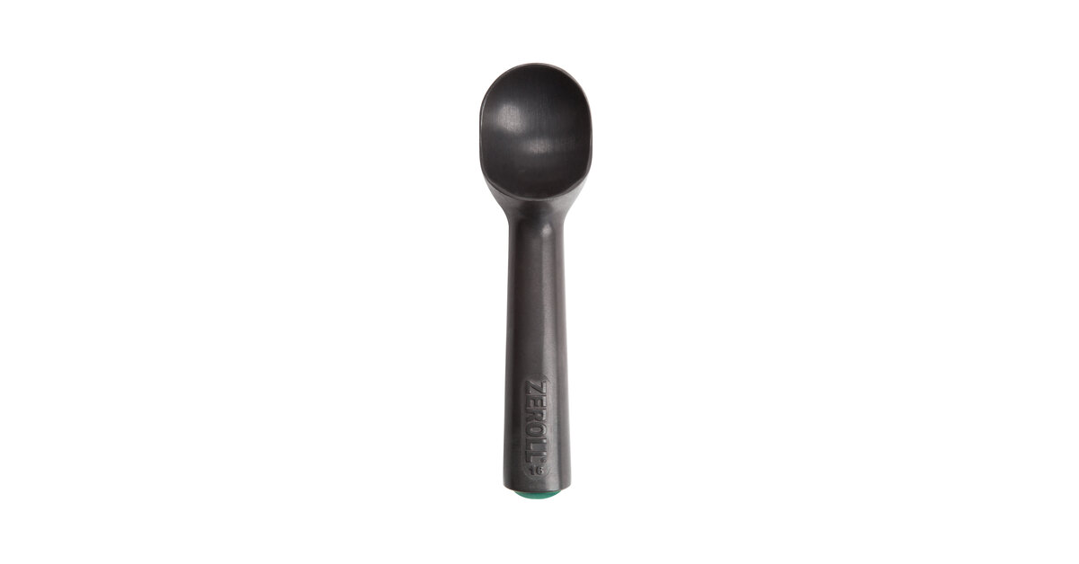 Zeroll 1016 2.5 oz. #16 Aluminum Ice Cream Scoop with Anti-Freeze Handle  and Green End Cap